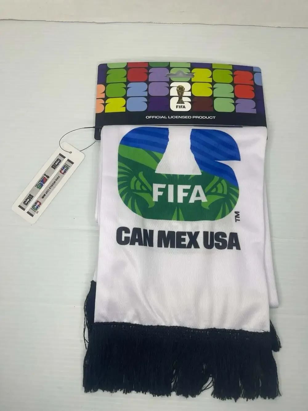 FIFA World Cup 2026 Canada Mexico USA Commemorative Fringed Fan Scarf